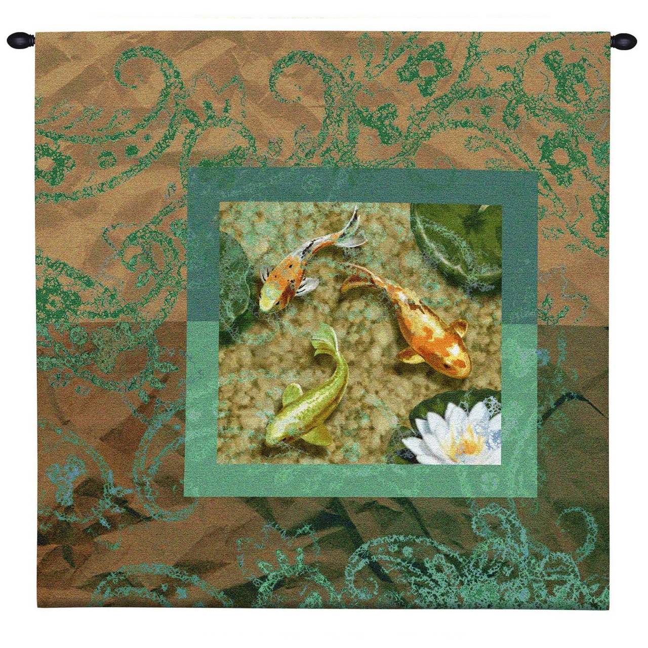 Koi Tapestry Wall Hanging Flirtation Ii Fine Art Tapestries