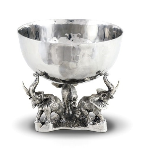 Elephants Nut Bowl | Pewter | Vagabond House