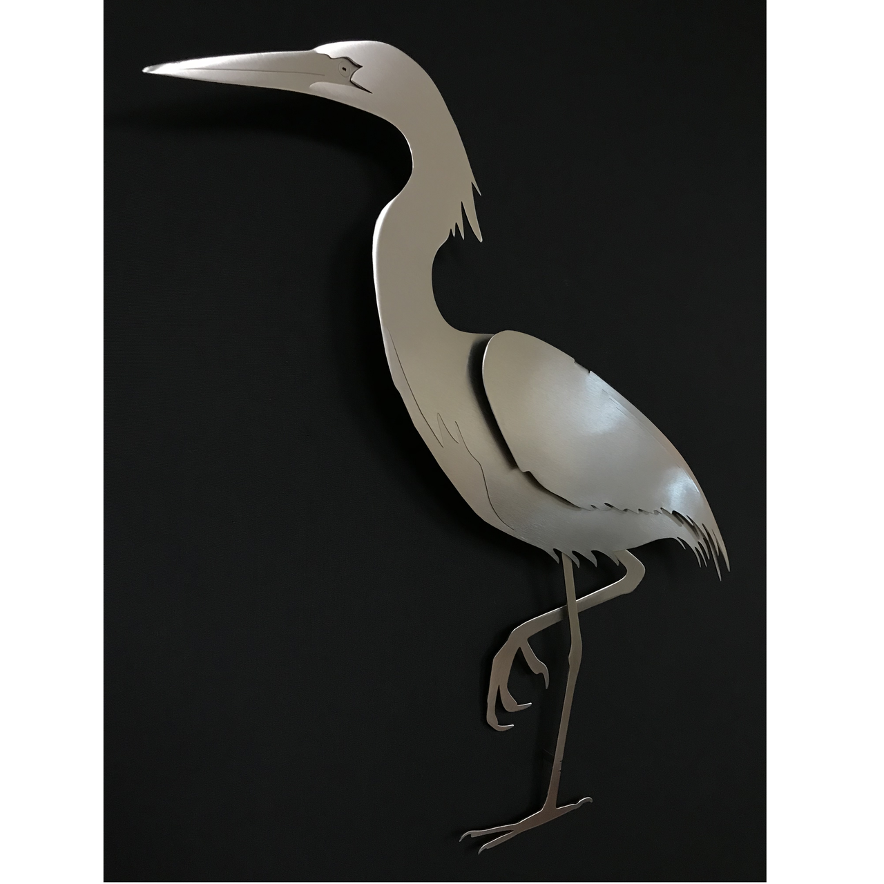 Egret Stainless Steel Wall Art Bird Metal Wall Art