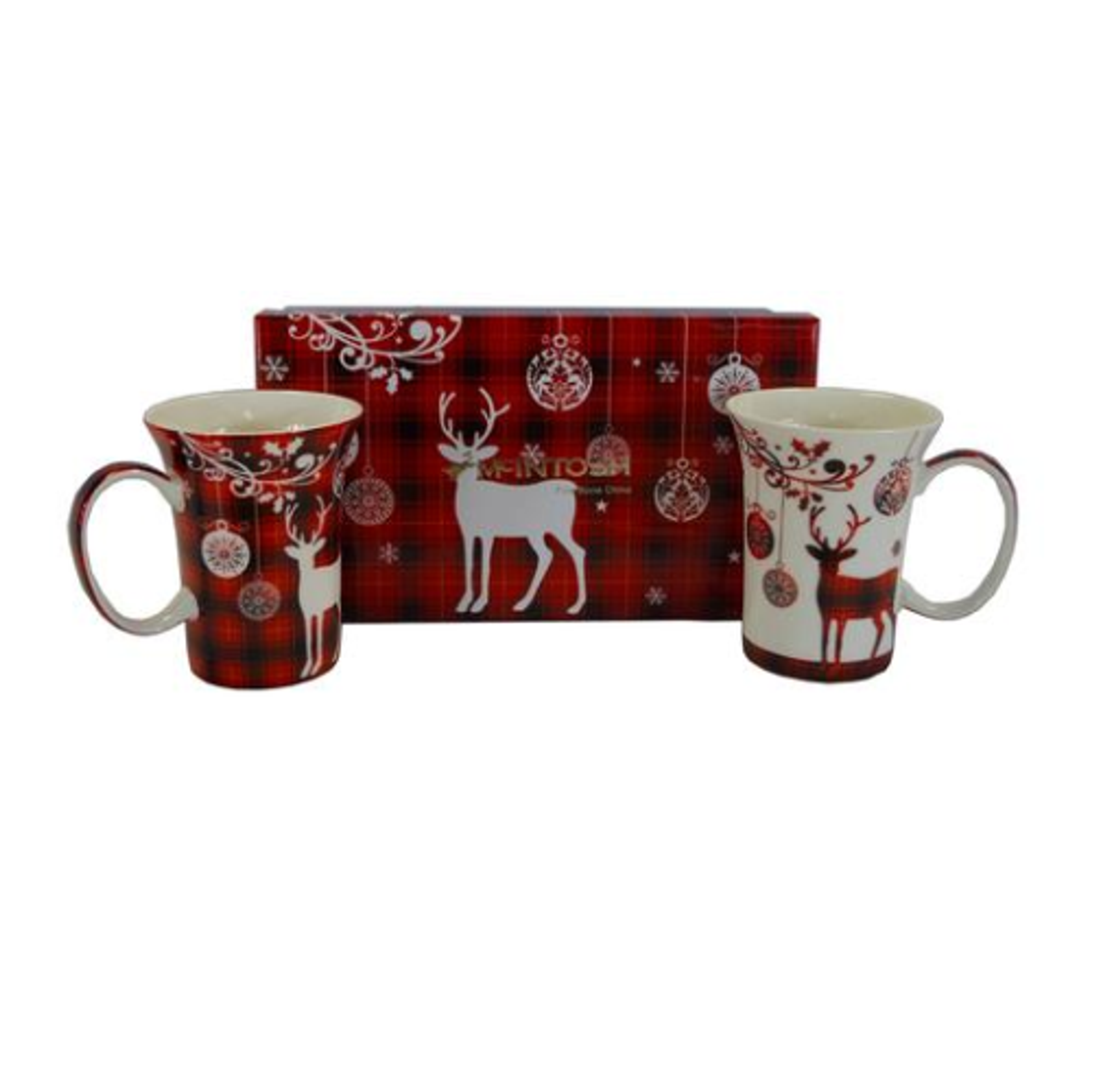 Holiday Reindeer Mug Pair