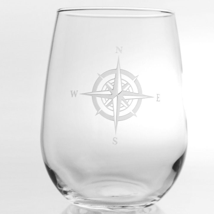Rolf Glass Compass Rose Stemless Wine Glass - Thumbnail 4