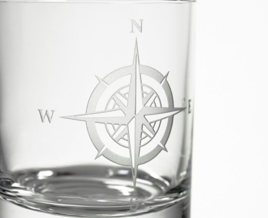 Rolf Glass Compass Rose Old Fashioned Glass - Thumbnail 3