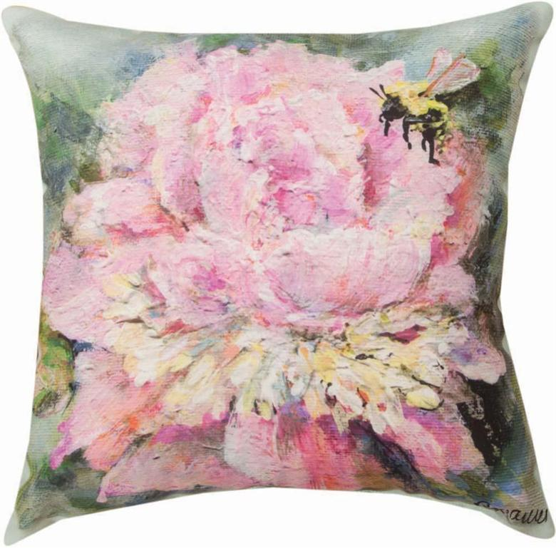 peony throw pillow