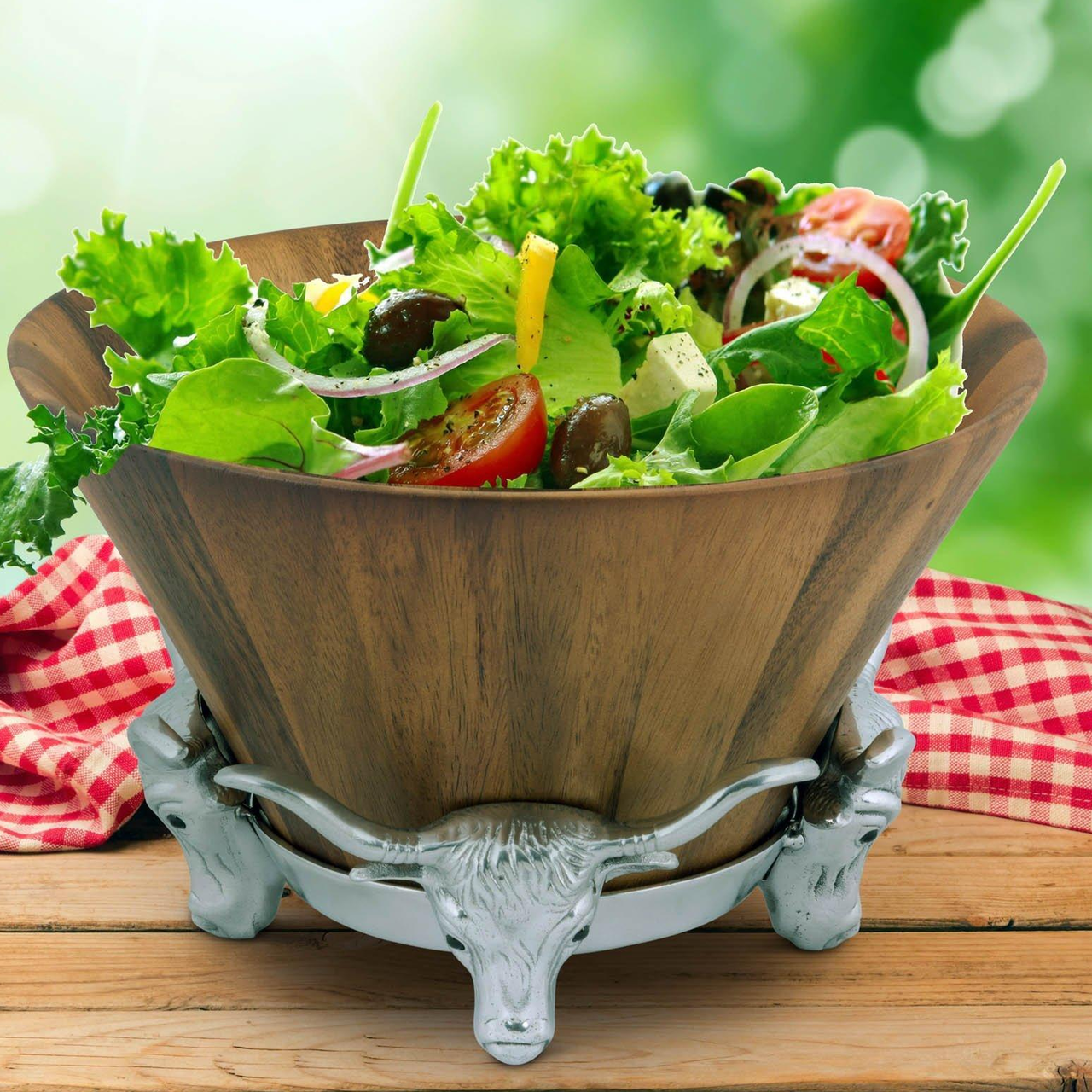 Arthur Court Designs Longhorn Salad Bowl - Thumbnail 3