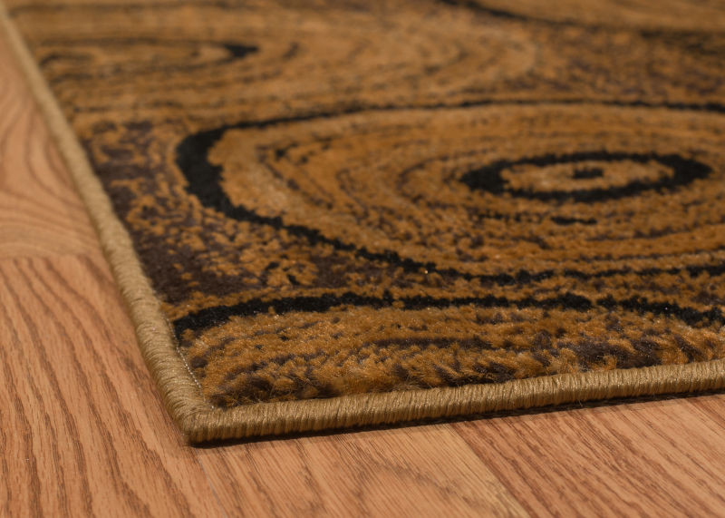 Wood Log Pattern Area Rug 
