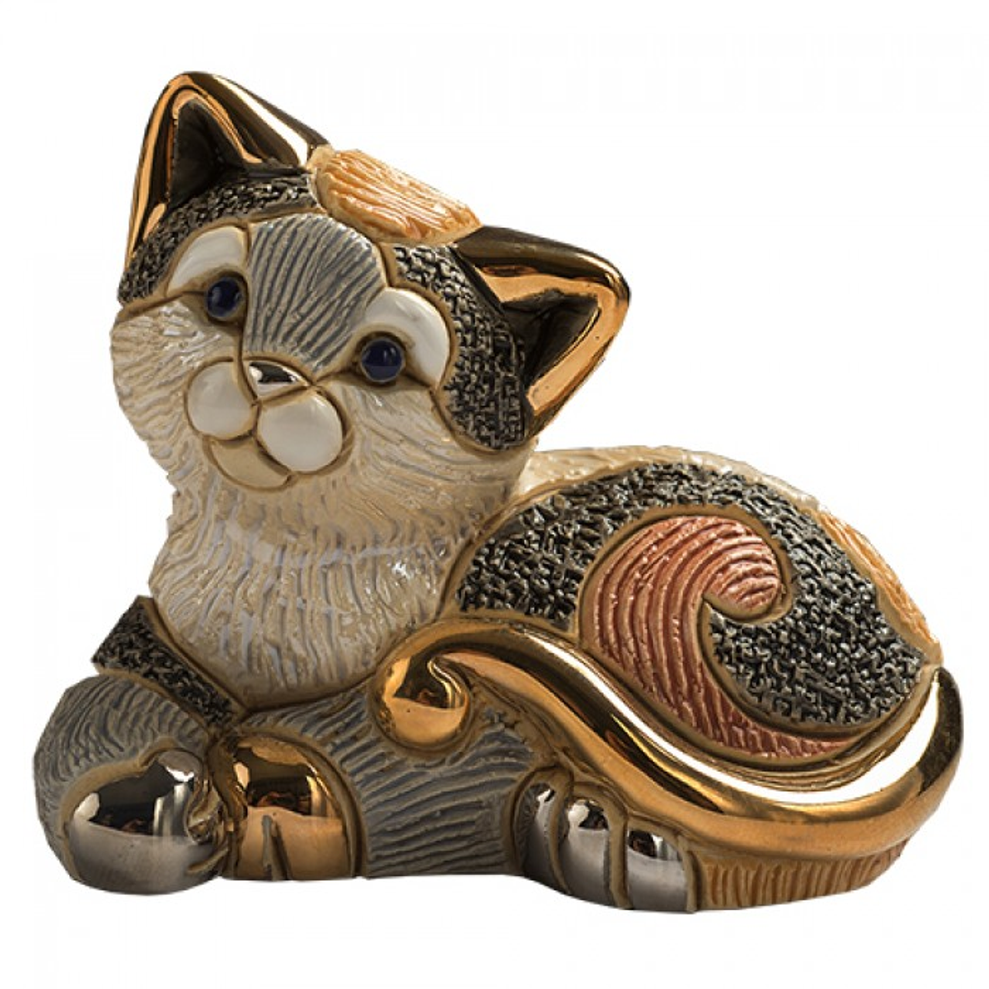 calico cat statue