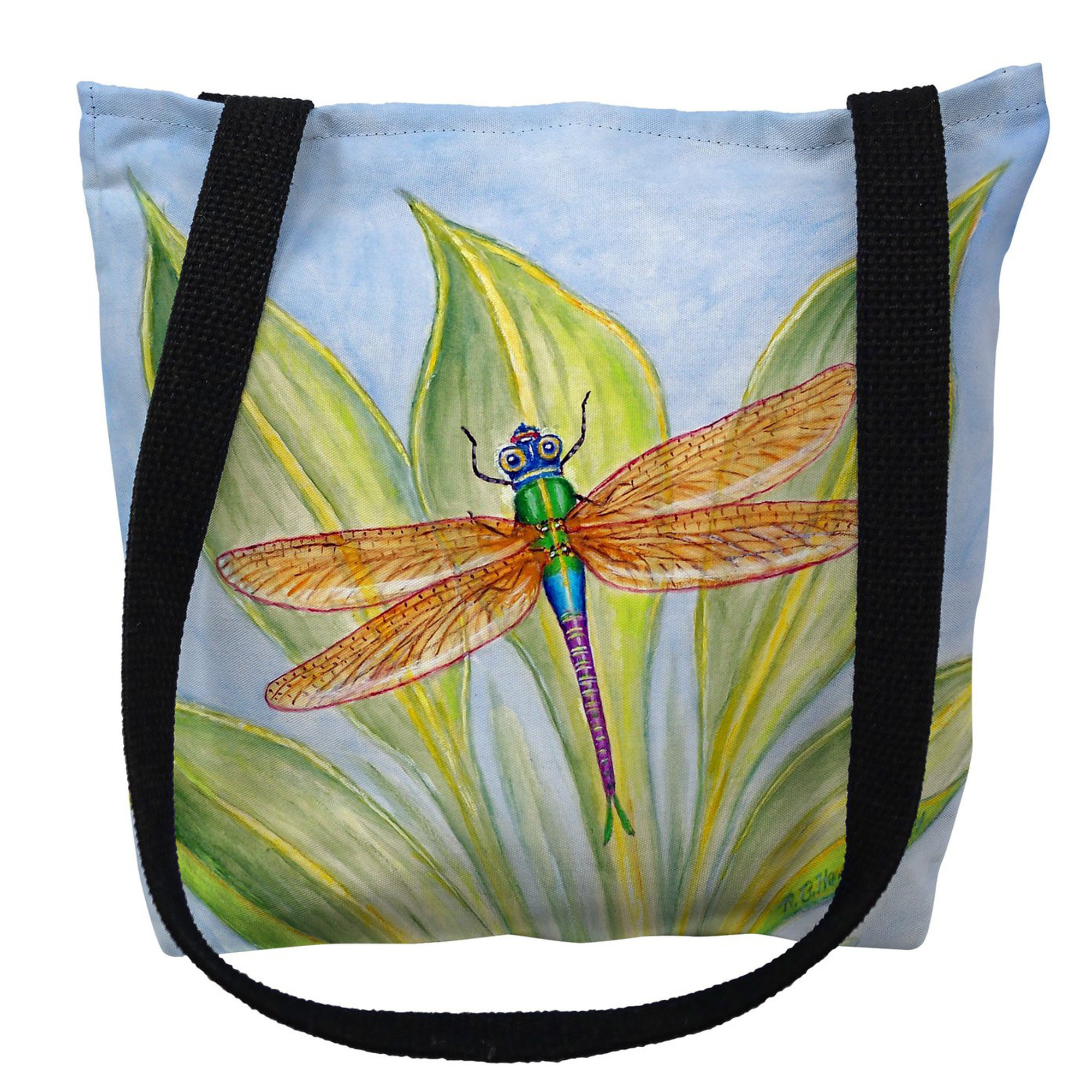 Colorful Dragonfly Pattern Shoulder Bag Reusable Shopping - Temu