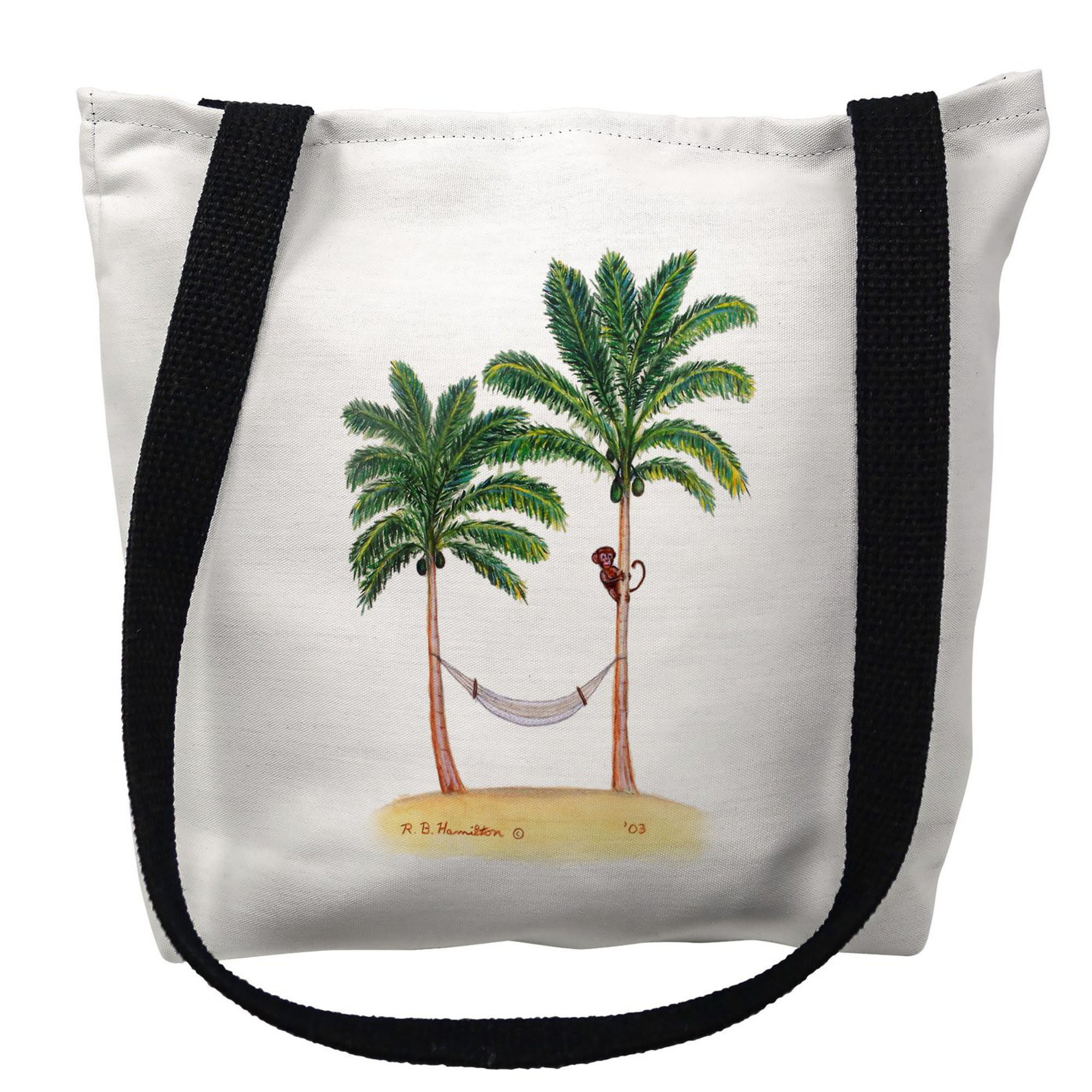 palm tree tote bag