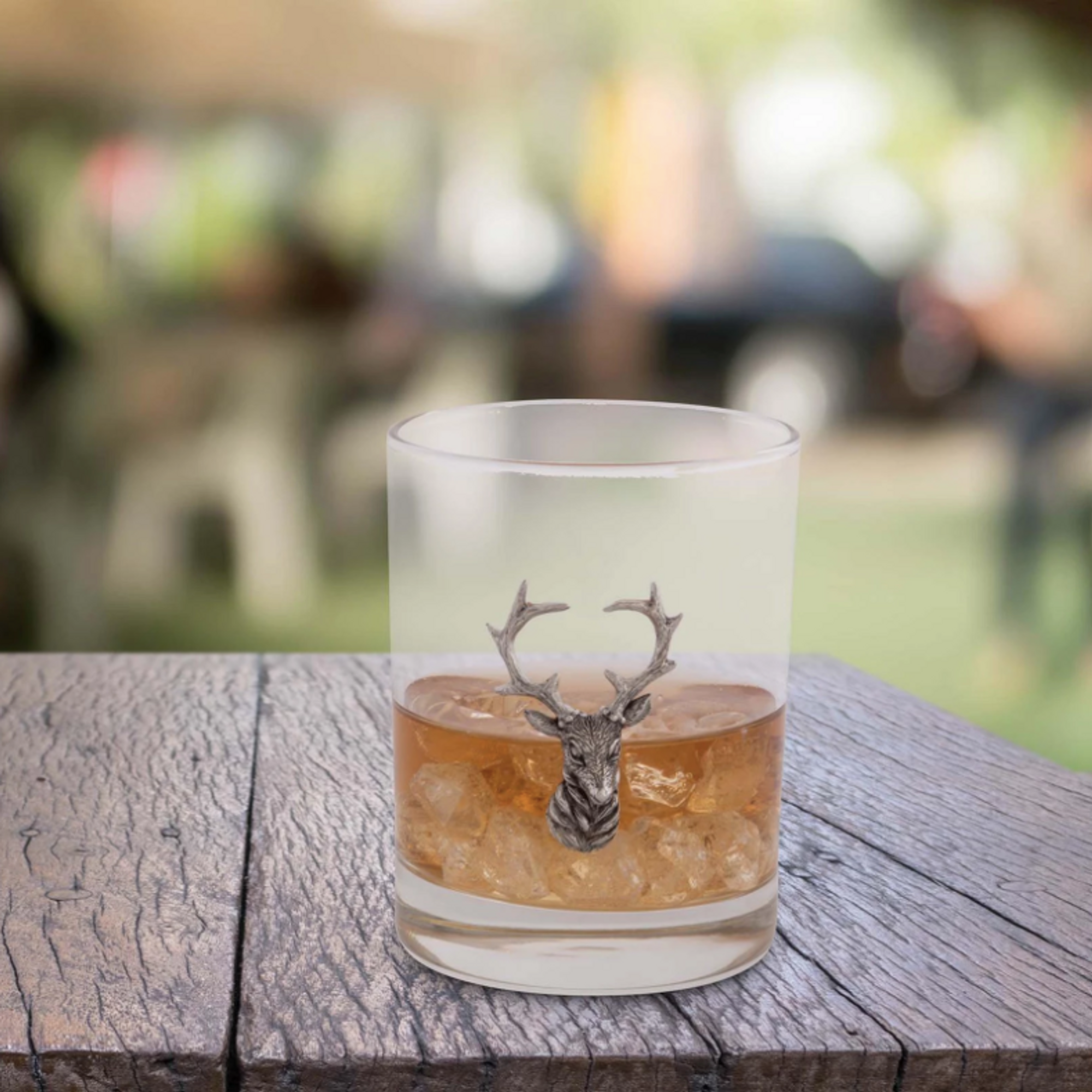 Elk Martini Glass, Elk Etched Crystal Martini