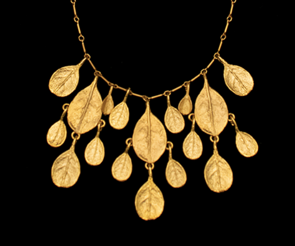 bahamian bay leaf gold 16" necklace | nature jewelry