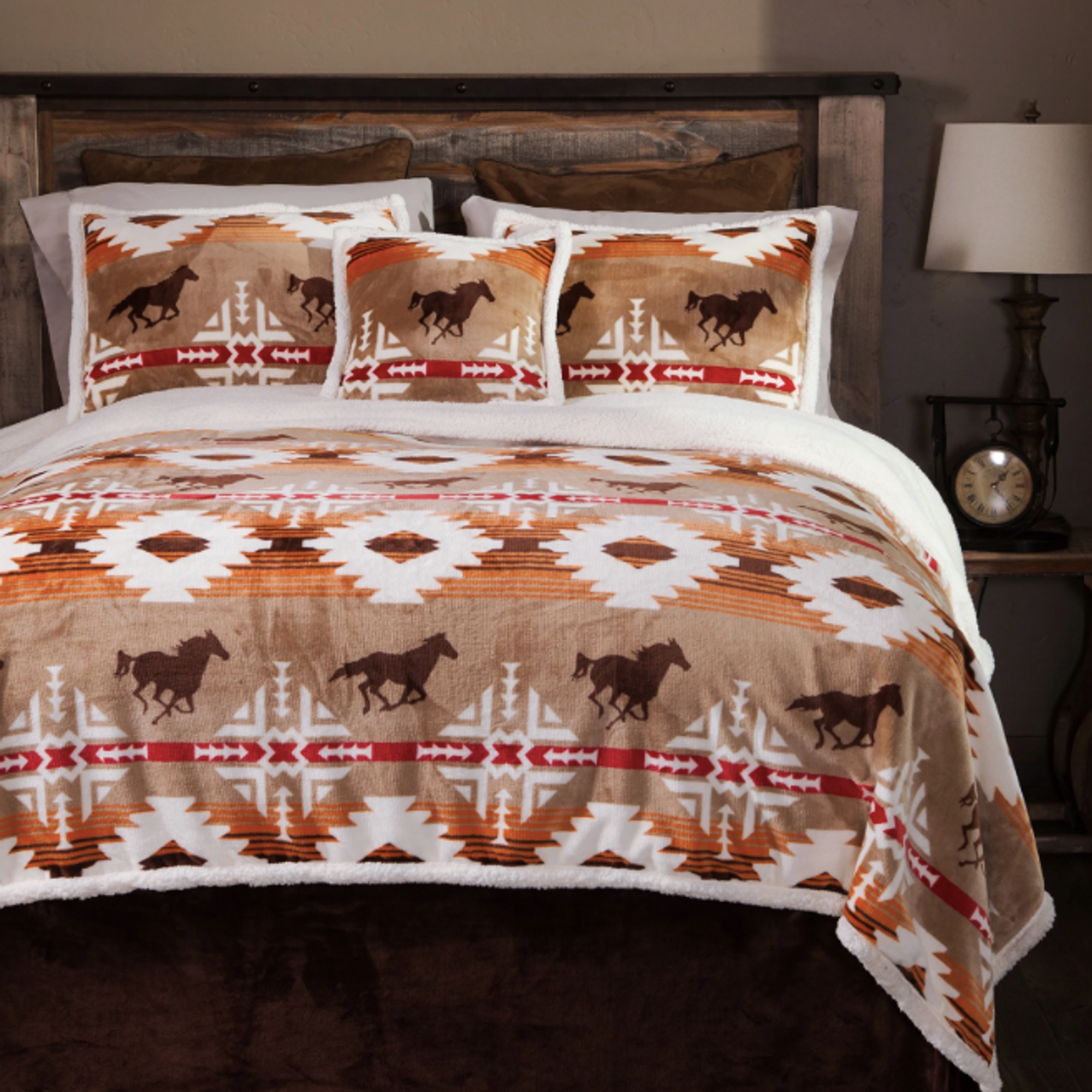 Free Rein Horse Print King Bedding Set Horse Comforter Set