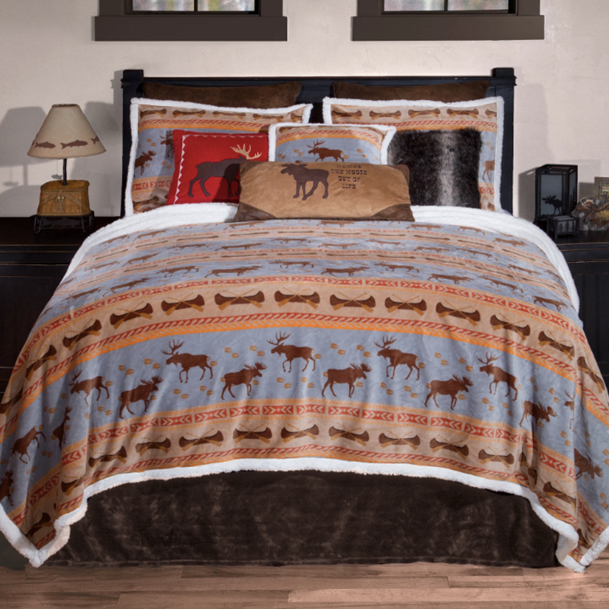 Moose Tracks King Bedding Set | Moose Comforter Set | Carstens