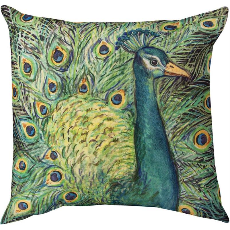 Peacock Throw Pillow Indoor Manual Woodworkers Sllpfl