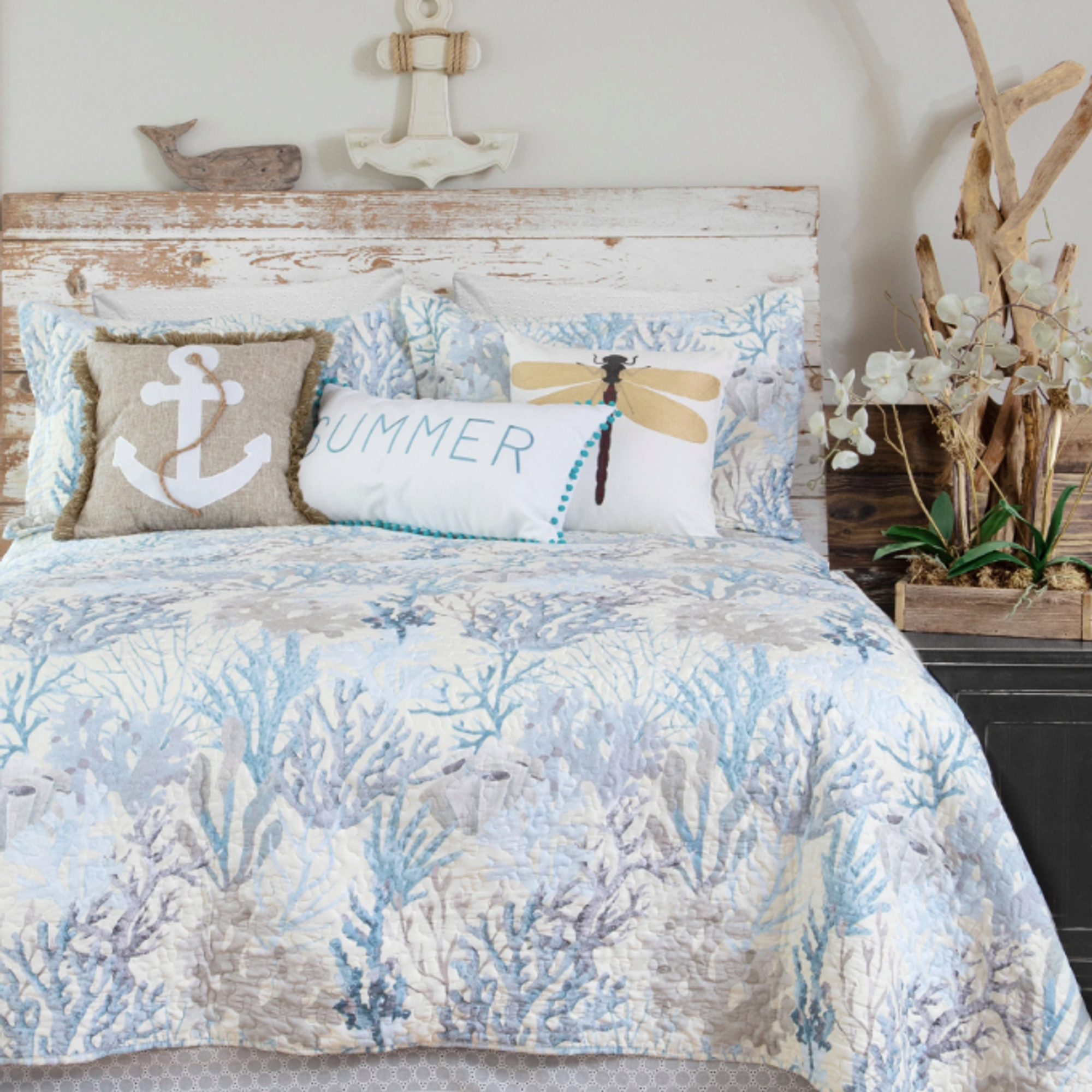 coral quilt bedding