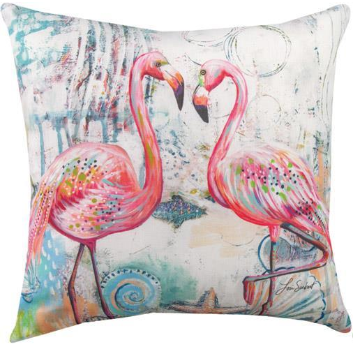flamingo throw pillow