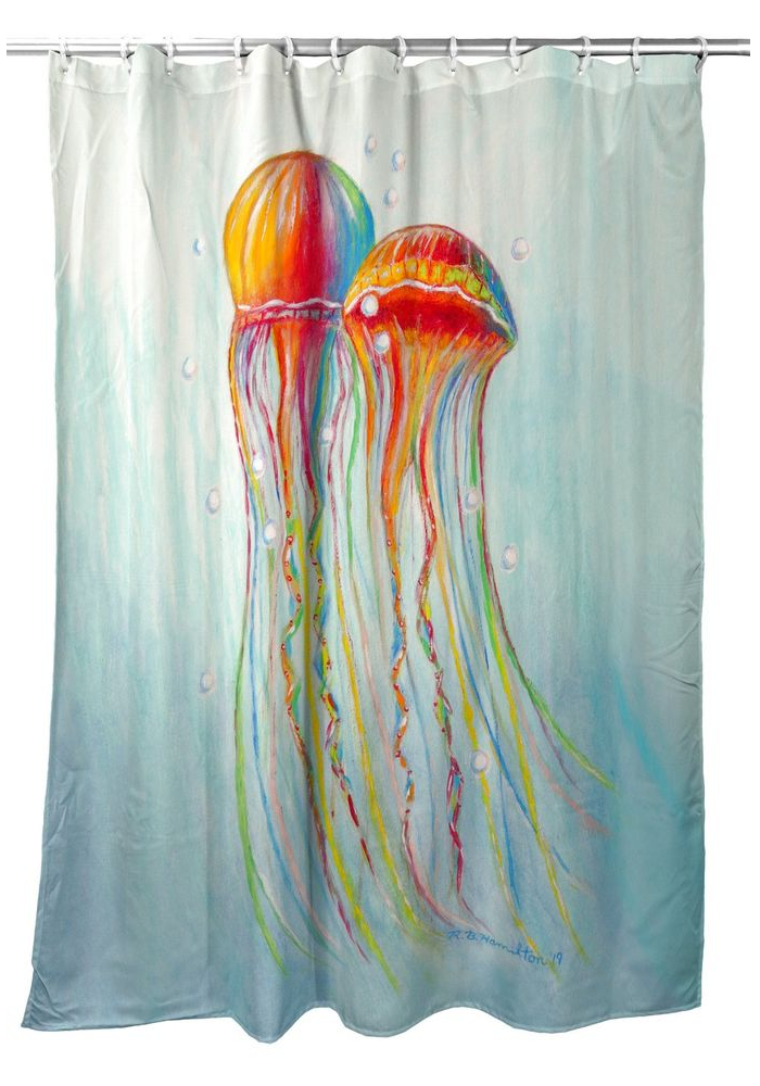 Jellyfish Shower Curtain | Betsy Drake Jellyfish Shower Curtain ...
