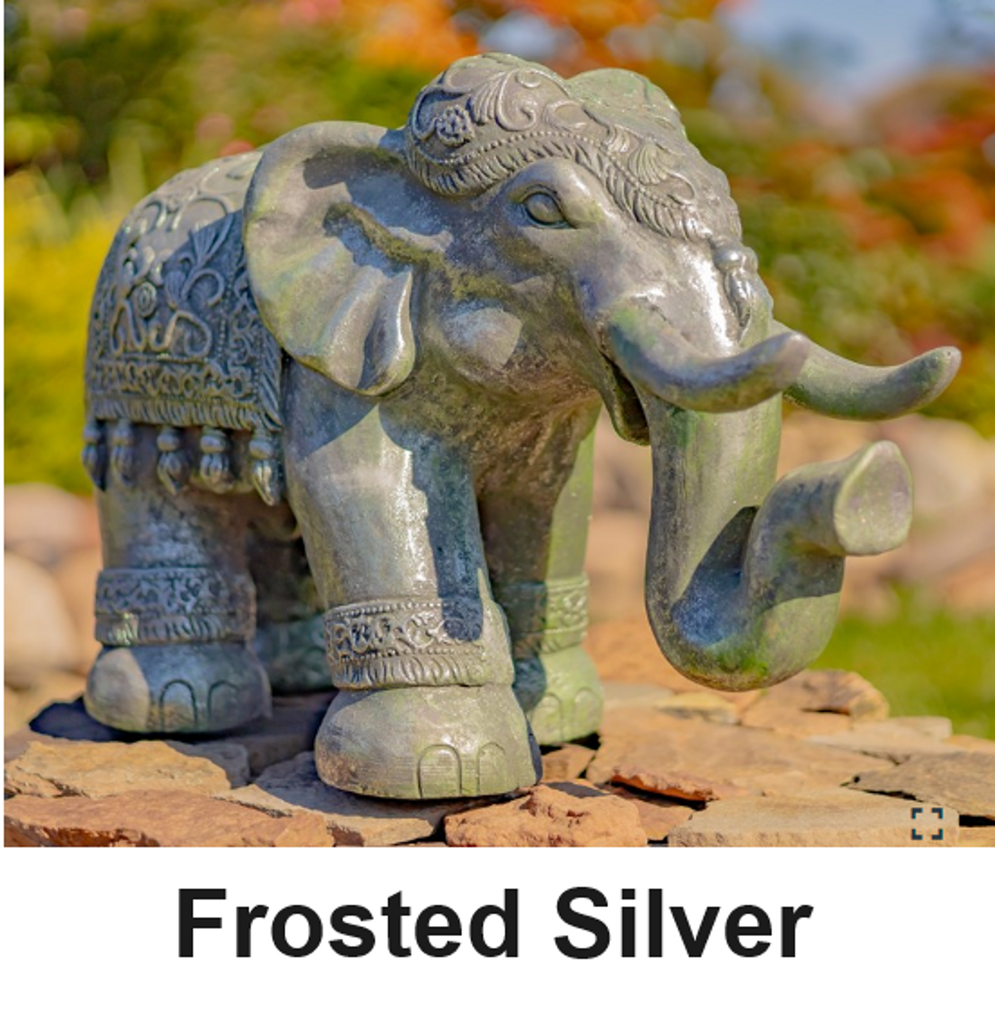 ●BLUE ELEPHANT● FENCE nude beige Boho Elephant Garden Statue | Zaer International | ZR180388