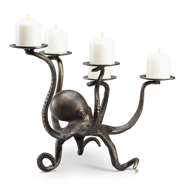SPI Home Octopus Pillar Candelabra