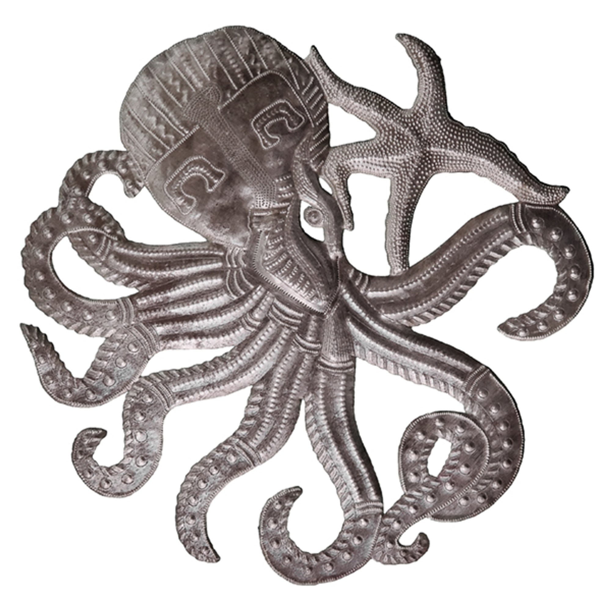 Octopus Small Metal Wall Art Le Primitif