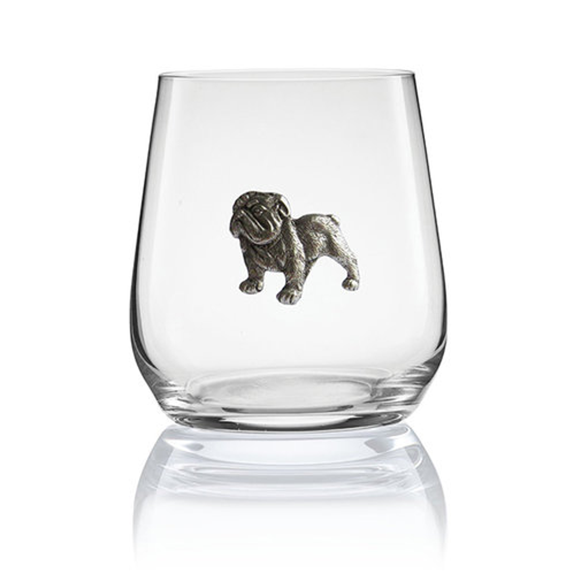 Bulldog Wine Glass with Stem - Large 16.5 oz Glasses - Cute Gifts for -  bevvee