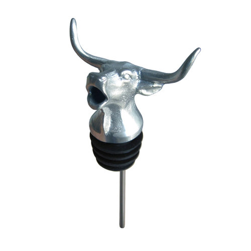 Stainless Steel Carved Longhorn Pourer Aerator Longhorn Wine Pourer