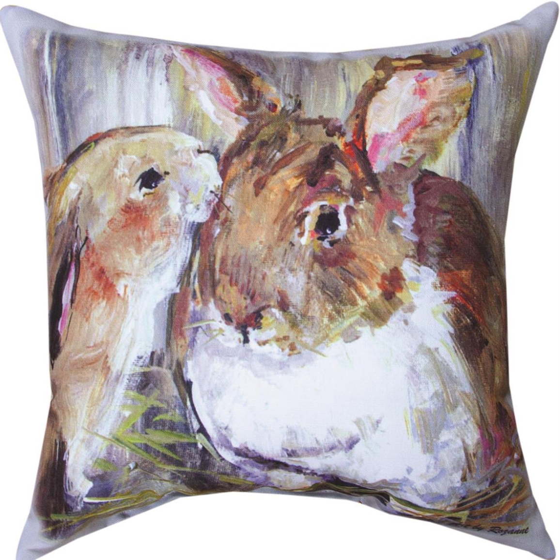 bunny throw pillow