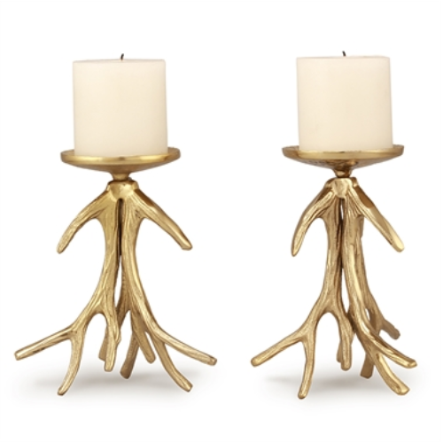 SPI Home Antler Pillar Candleholder