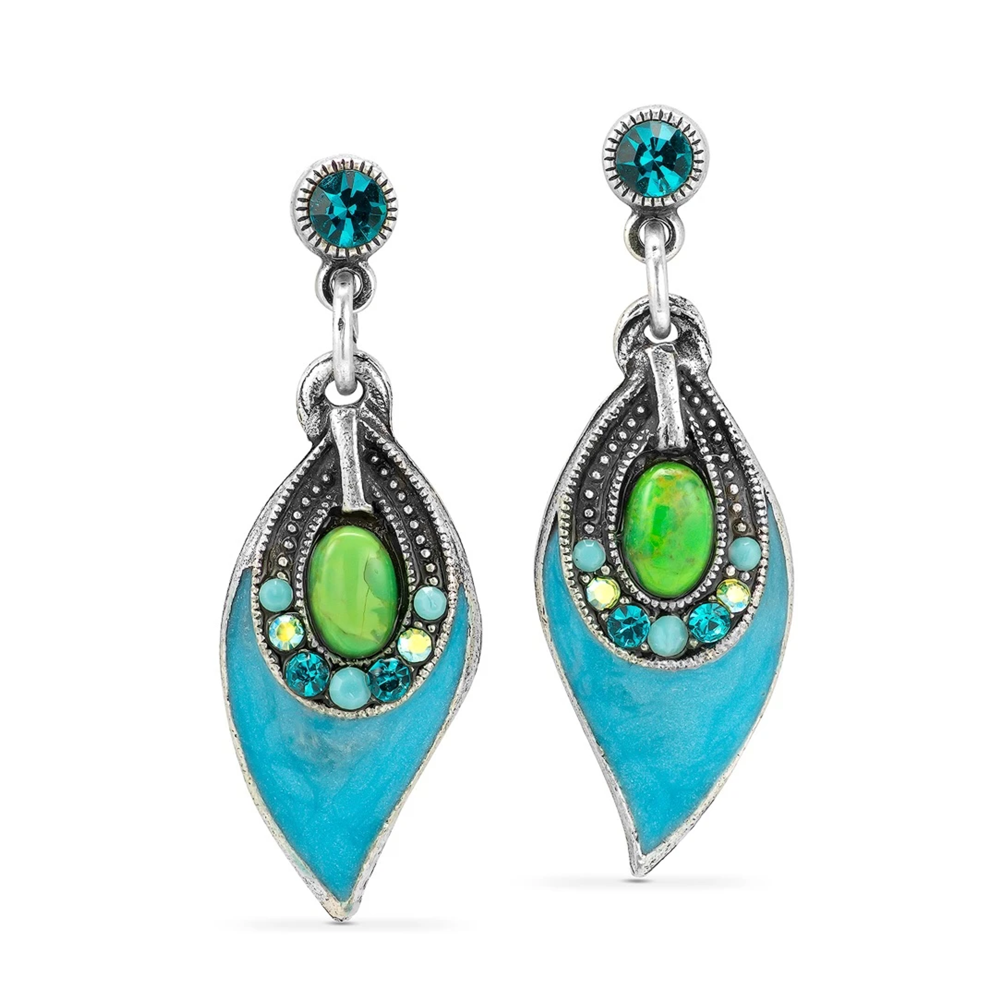 Silver Peacock Feather Earrings – ADINA PLASTELINA