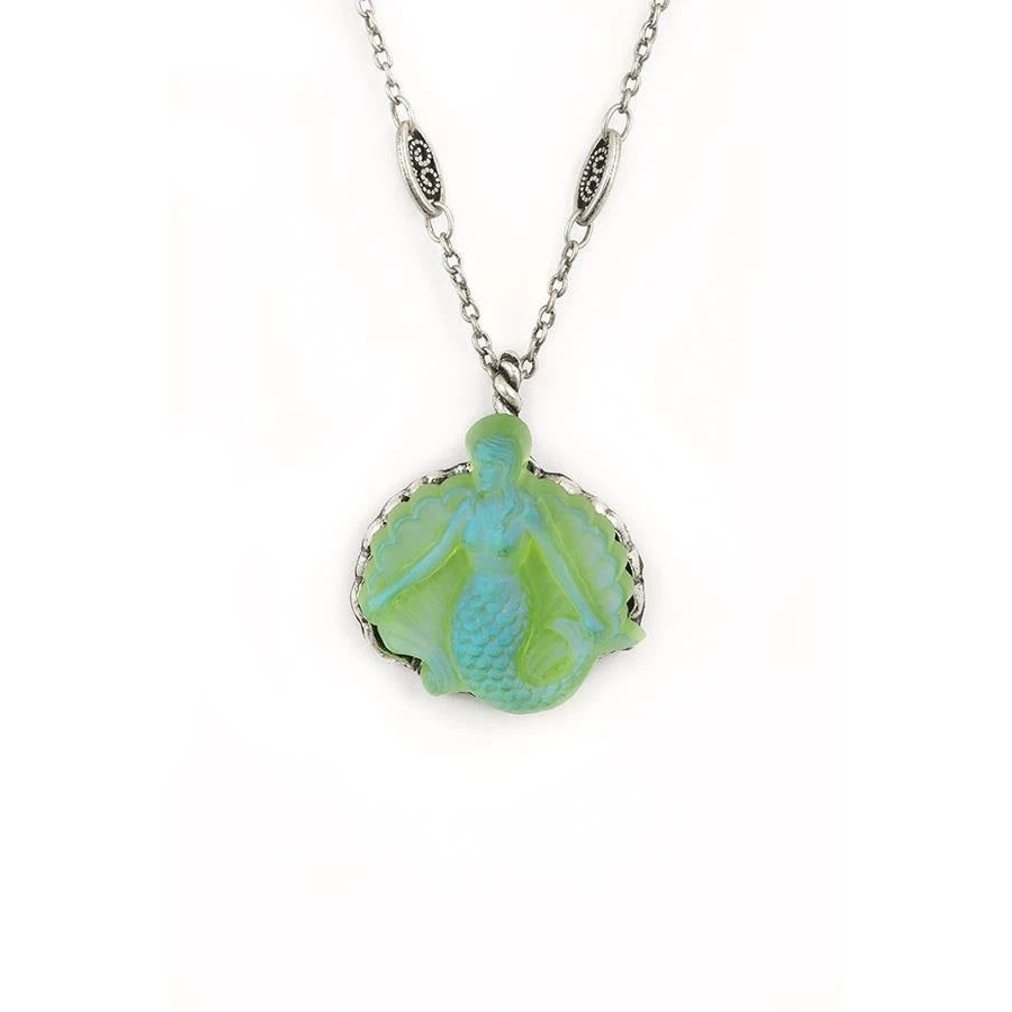 Bronze Turquoise Pendant Necklace Bag Charm Stone Jewelry
