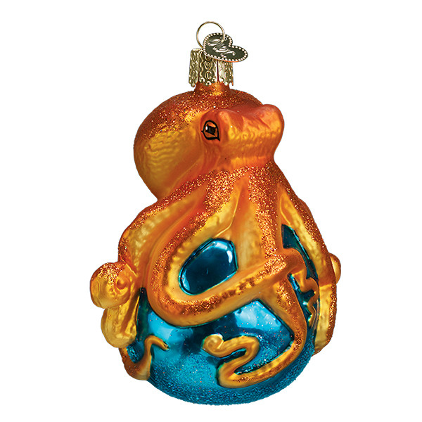 Octopus Glass Ornament | Old World Christmas | Holiday Decor
