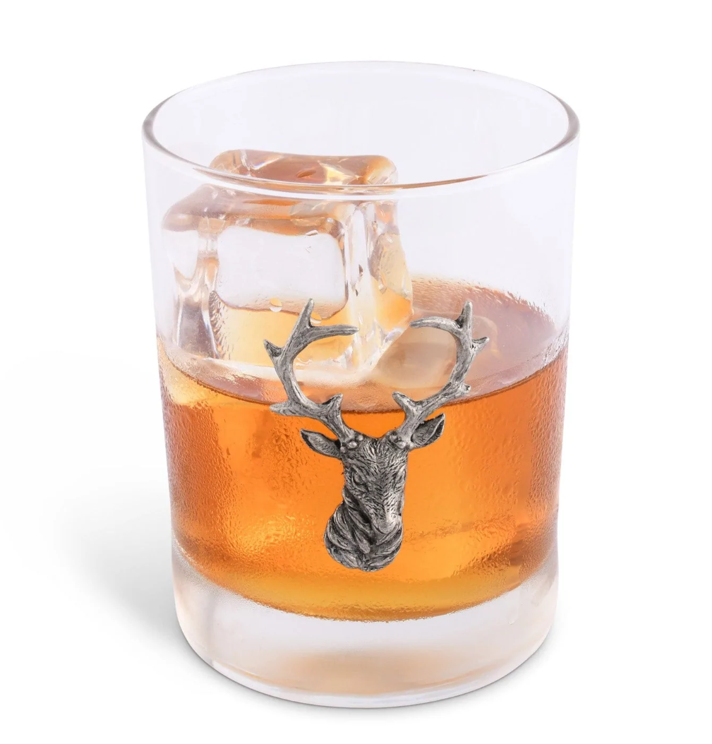 Vagabond House Elk Head Old Fashioned Glass - Thumbnail 5