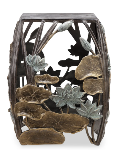 SPI Home Water Lilies Garden Stool - Thumbnail 3