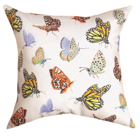 Pillow Perfect Set Di 2 Cuscini Quadrati 47 Cm – Tema Spiaggia Con Conchiglie, Per Esterno/Interno, Blu E Verde