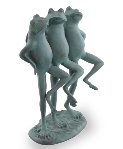 SPI Home Dancing Frog Garden Sculpture - Thumbnail 3