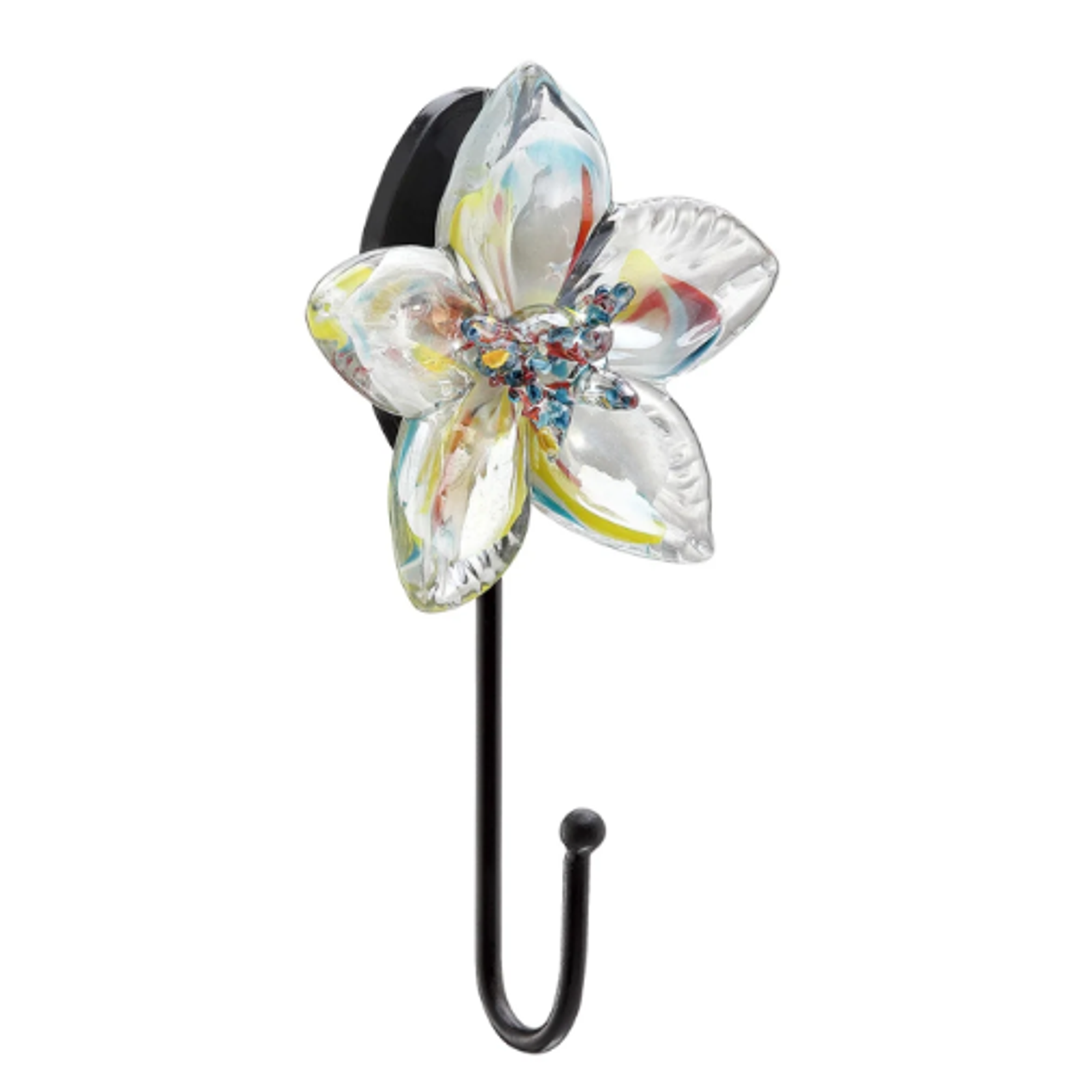 Art Glass Flower Coat Hook Multicolor by SPI Home- 83016