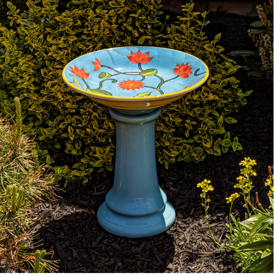 Odoria 1/12 Miniature Bird Bath – Tiny Garden Decor For Dollhouse Displays