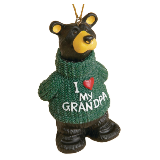 Big Sky Carvers Bearfoots I Love Grandpa Ornament - Thumbnail 3