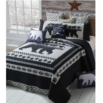 Moon Bear Primitive Quilt Set Bear Quilt