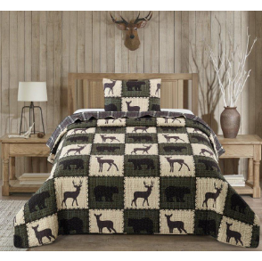 Duke Imports Stitch Forest Deer and Bear Quilt