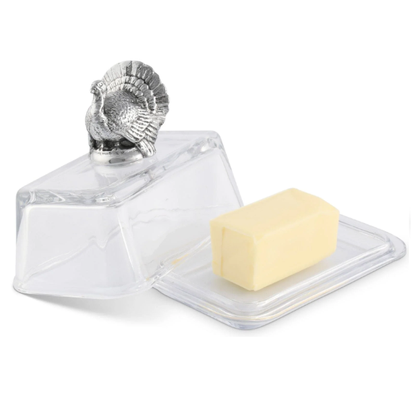 Arthur Court Glass Turkey Butter Dish - Thumbnail 4