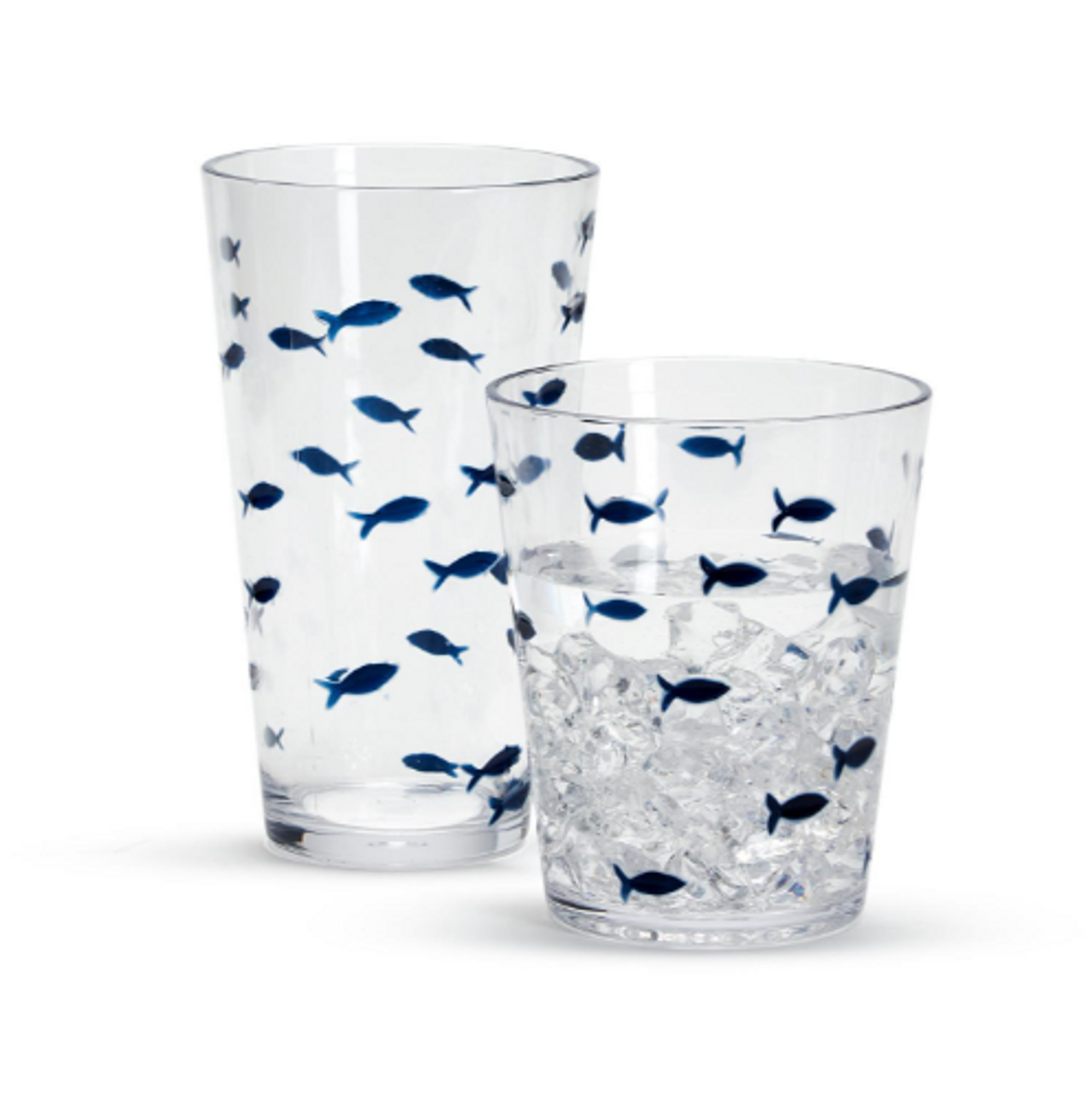 Free shipping and return Set of 3 Colorful Fish Everyday Use Drinking  Glasses Beachy Vibes Glassware Tropical Style Fish & Starfish Lake House,  Fun at Shore , fun glasses drinking 