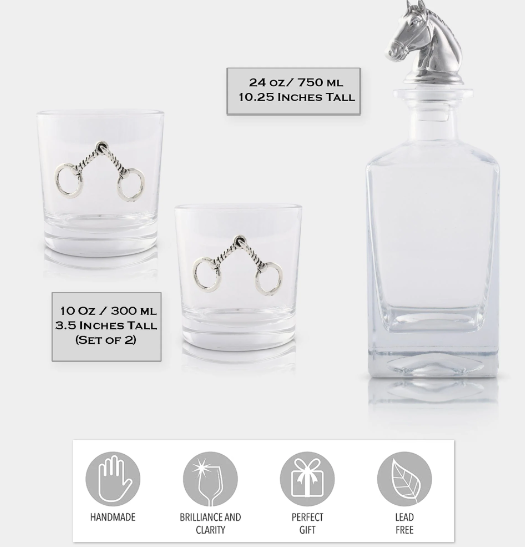 Arthur Court Designs Equestrian Decanter and Glasses - Thumbnail 4