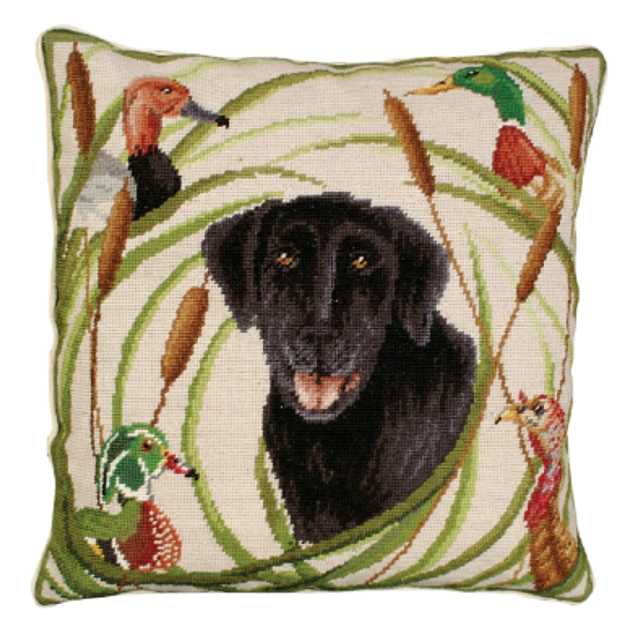 Awaiting Spring - Black Labrador Puppy Throw Pillow for Sale by