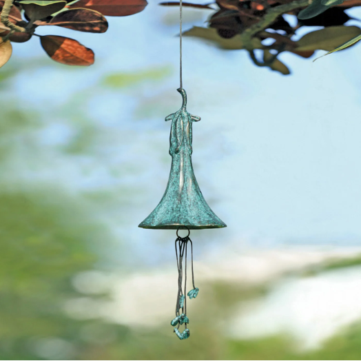 Cohasset Windspiel ‚Burnt Flower‘ – Handgefertigte Klangspirale Aus Bambus