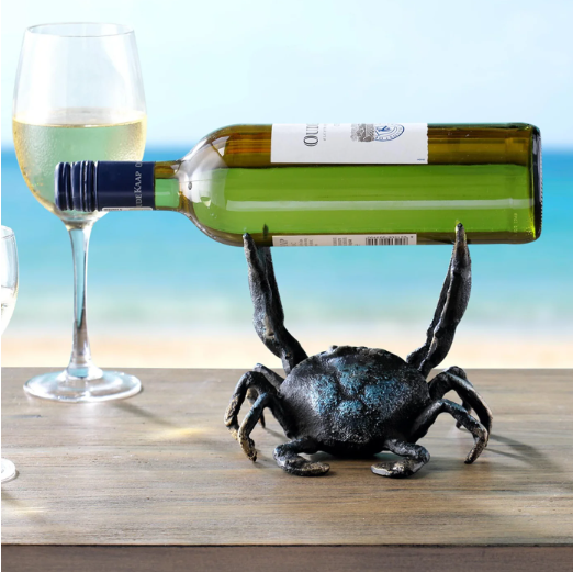 SPI Home Figural Crab Wine Holder