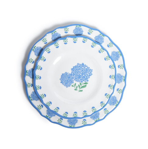 Set of 4 Melamine Hydrangea Dinner Plates - Thumbnail 5