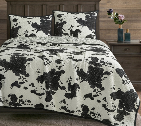 HiEnd Accents Clara Cowhide Quilt - Thumbnail 2