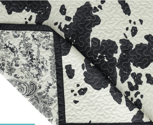 HiEnd Accents Clara Cowhide Quilt - Thumbnail 5