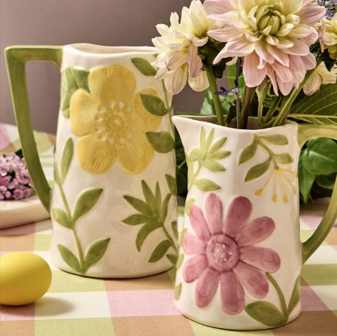 Two's Company Stoneware Pitcher - Thumbnail 4