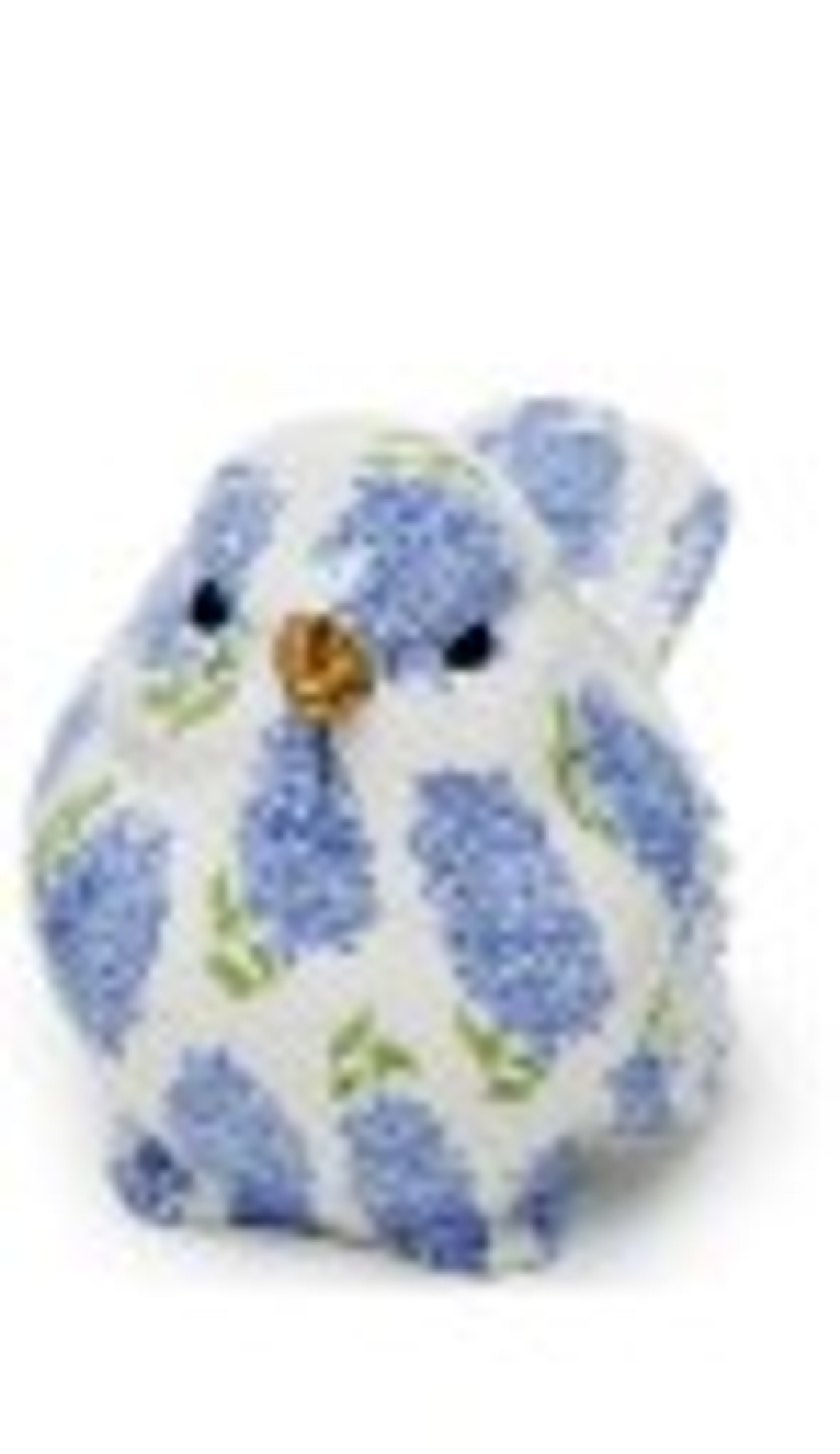 Set of 4 Blue Hydrangea Bird Tabletop Sculptures